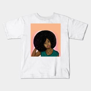 black women glow differently digital art Kids T-Shirt